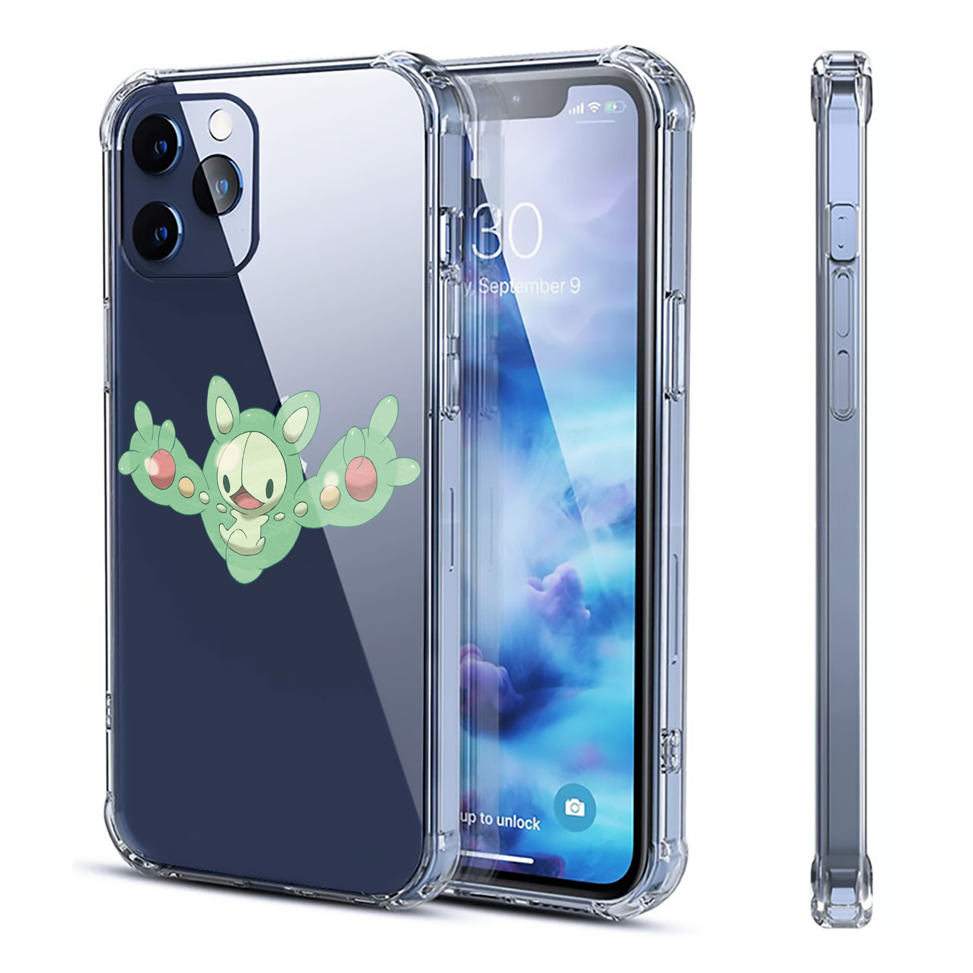 （画像用） ポケットモンスター Pokémon 【iPhone 12シリーズ対応】透明スマホケース（クリアソフトケース）